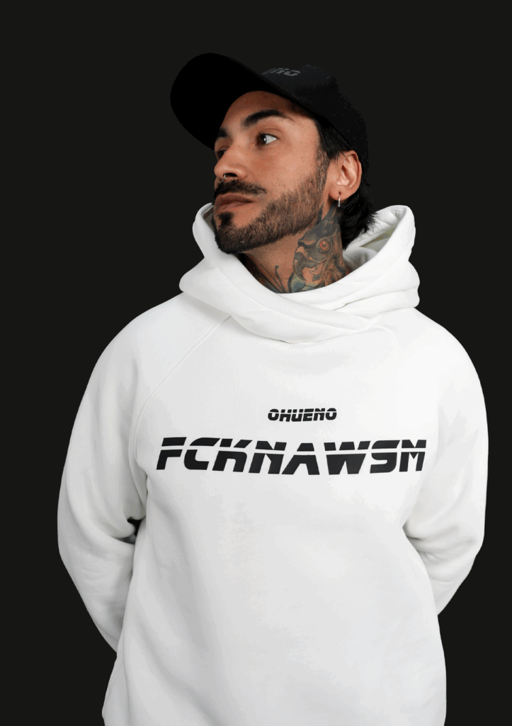 Худі теплий FCKN білий - 1