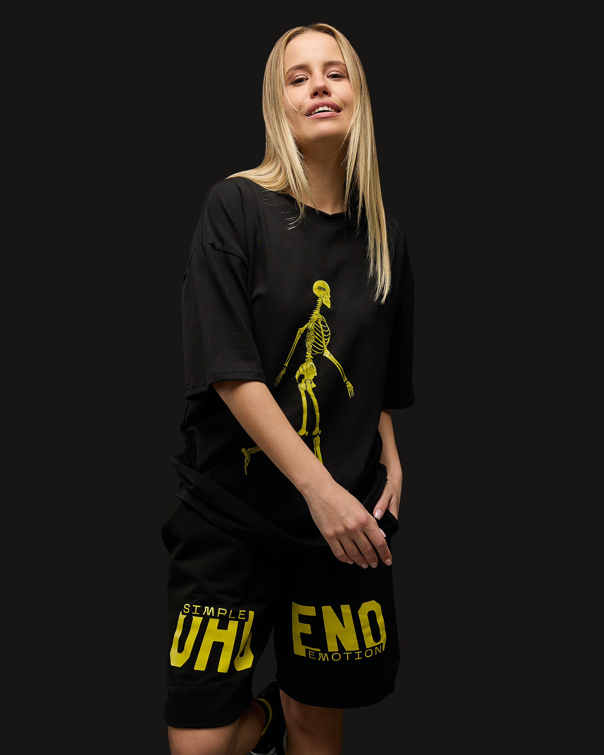 Grouped product photo Футболка Скелет (чорна)