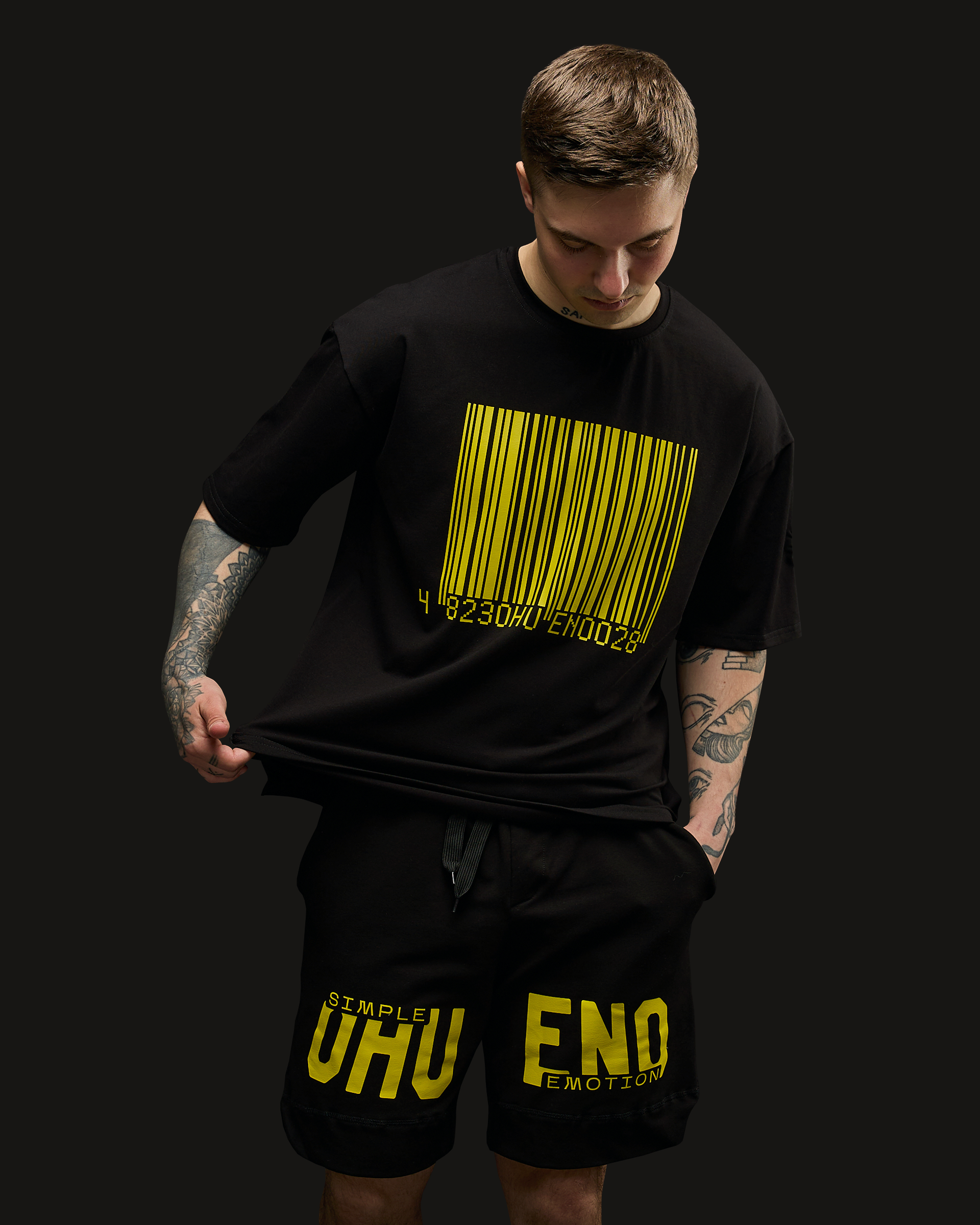 Grouped product photo Футболка Штрих-код (чорна)