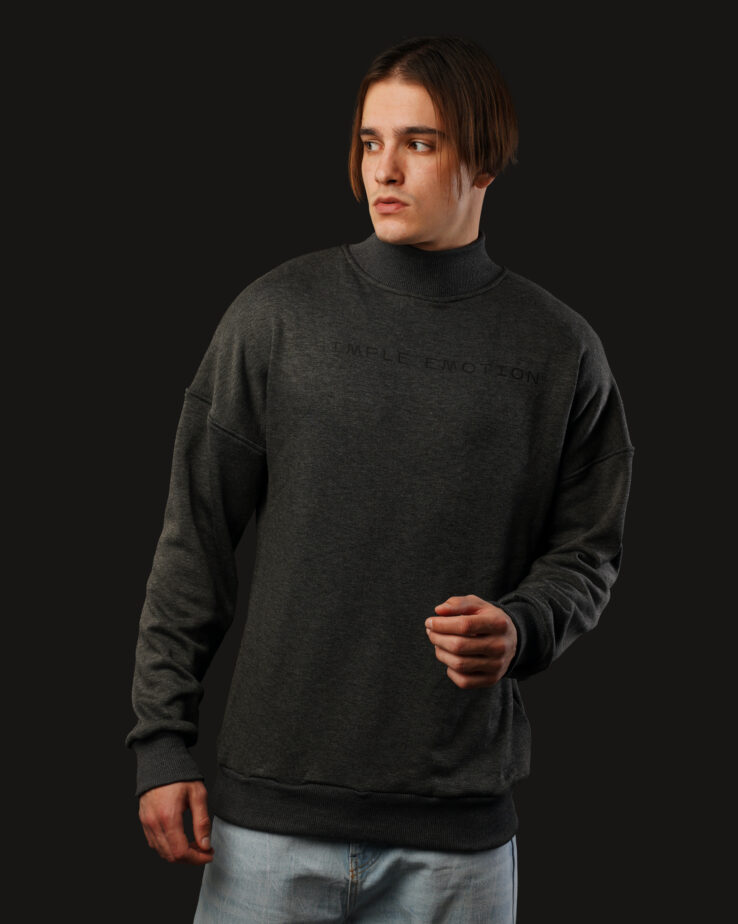 Bluza sweatshirt melanż (grafit)