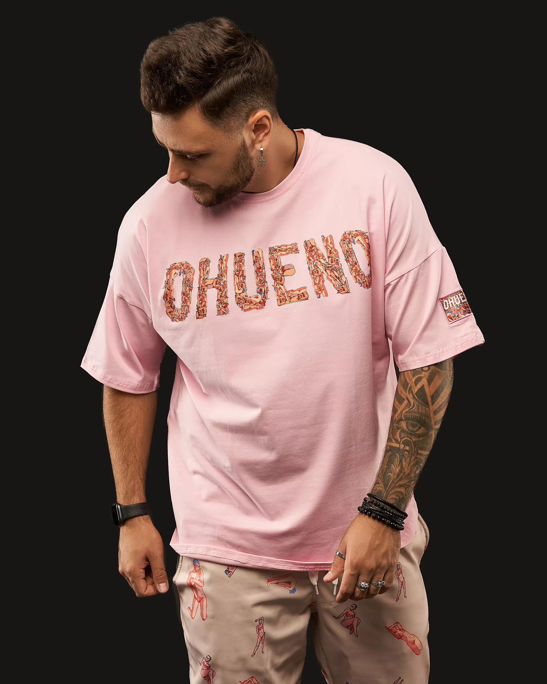 Grouped product photo Футболка оверсайз (рожева)