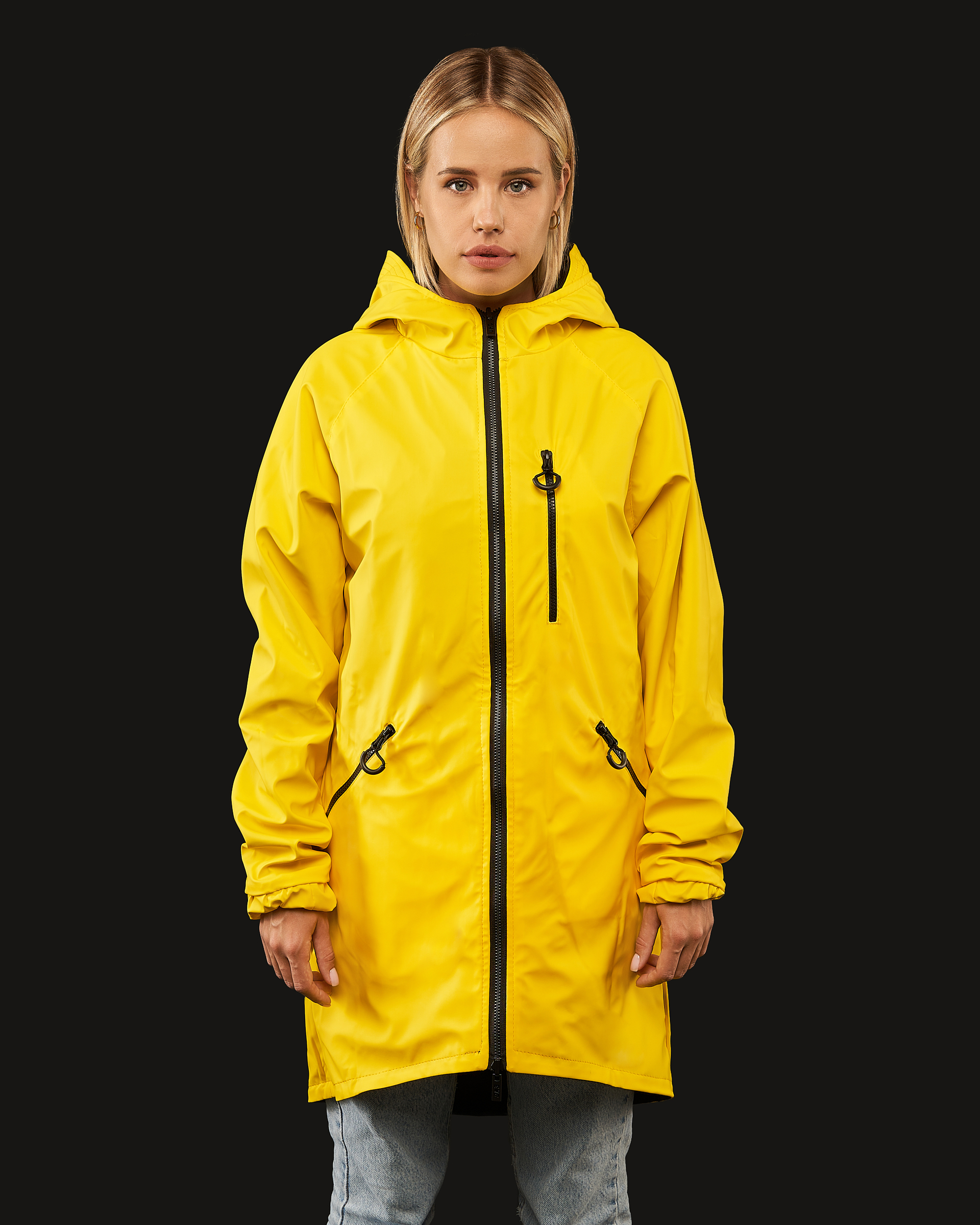 Double-sided raincoat (yellow-black) - ohueno – kyiv based trademark