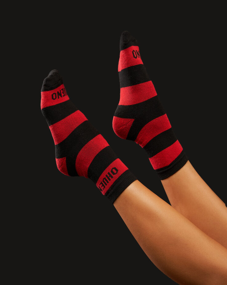 Шкарпетки теплі червоно-чорні