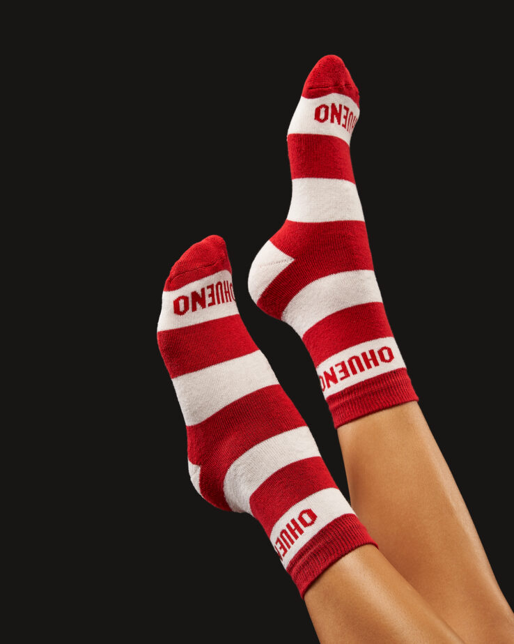 Шкарпетки теплі червоно-білі